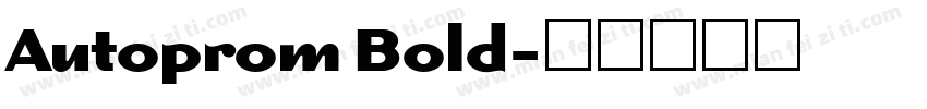 Autoprom Bold字体转换